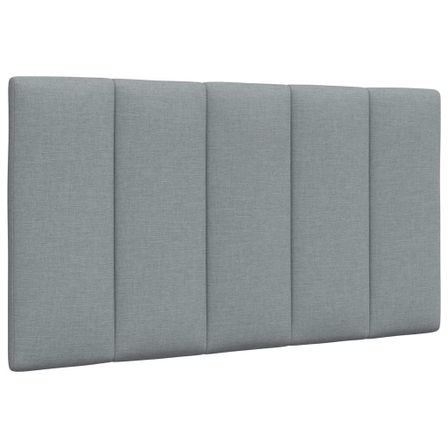 Coussin de tête de lit gris clair 80 cm tissu