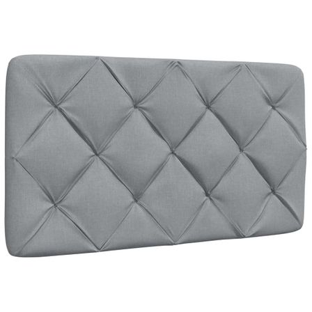 Coussin de tête de lit gris clair 80 cm tissu