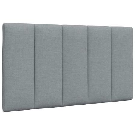 Coussin de tête de lit gris clair 90 cm tissu