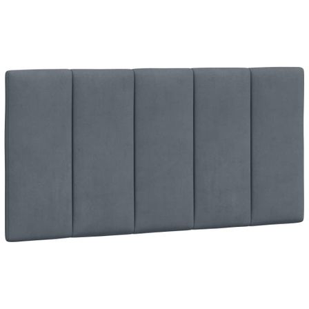 Coussin de tête de lit gris foncé 100 cm velours