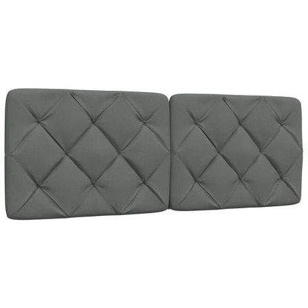Coussin de tête de lit gris foncé 140 cm tissu