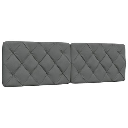 Coussin de tête de lit gris foncé 160 cm tissu