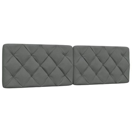 Coussin de tête de lit gris foncé 180 cm tissu