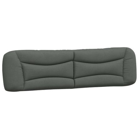 Coussin de tête de lit gris foncé 200 cm tissu