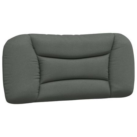 Coussin de tête de lit gris foncé 80 cm tissu