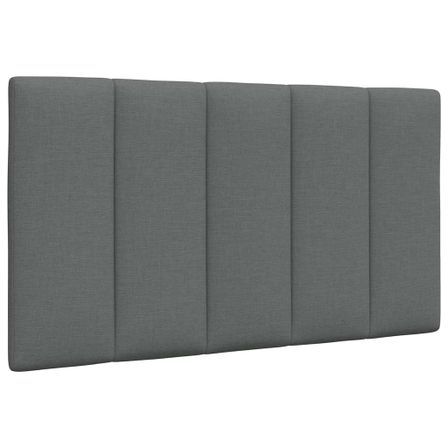 Coussin de tête de lit gris foncé 80 cm tissu
