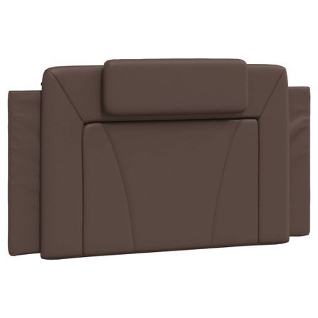 Coussin de tête de lit marron 100 cm similicuir