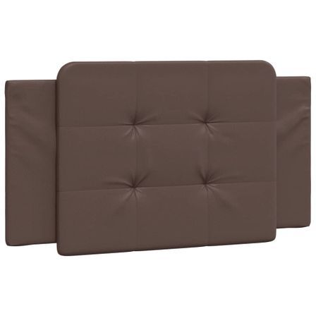 Coussin de tête de lit marron 100 cm similicuir