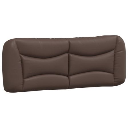 Coussin de tête de lit marron 120 cm similicuir