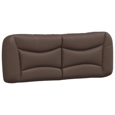 Coussin de tête de lit marron 140 cm similicuir