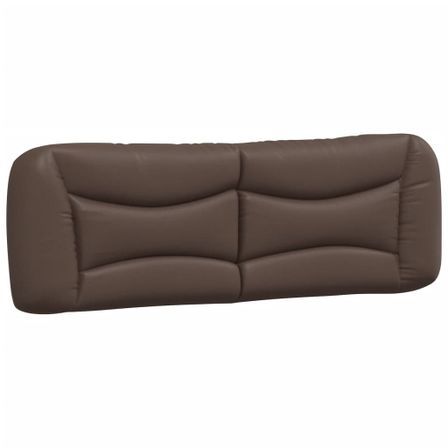 Coussin de tête de lit marron 160 cm similicuir