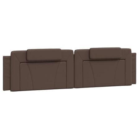 Coussin de tête de lit marron 200 cm similicuir