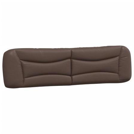 Coussin de tête de lit marron 200 cm similicuir