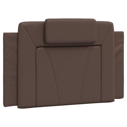 Coussin de tête de lit marron 80 cm similicuir