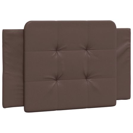 Coussin de tête de lit marron 80 cm similicuir