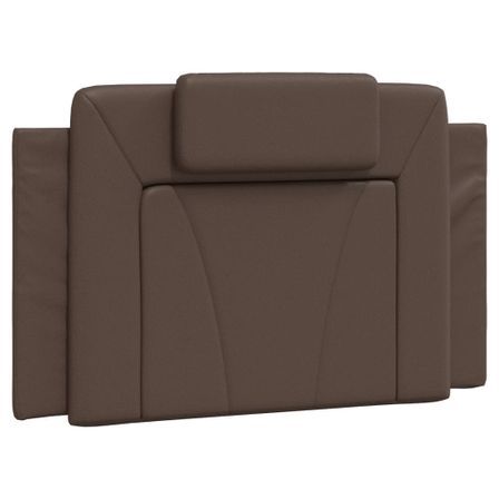 Coussin de tête de lit marron 90 cm similicuir