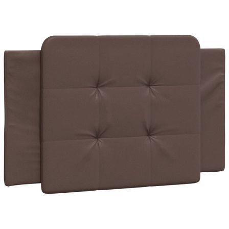 Coussin de tête de lit marron 90 cm similicuir