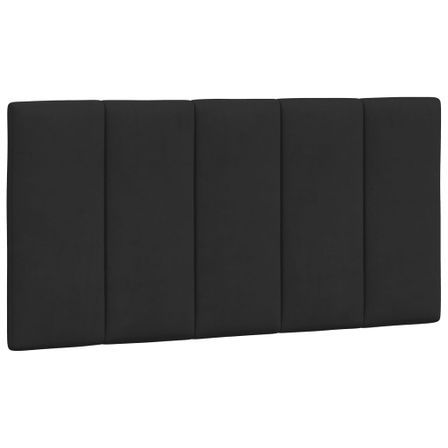 Coussin de tête de lit noir 100 cm velours