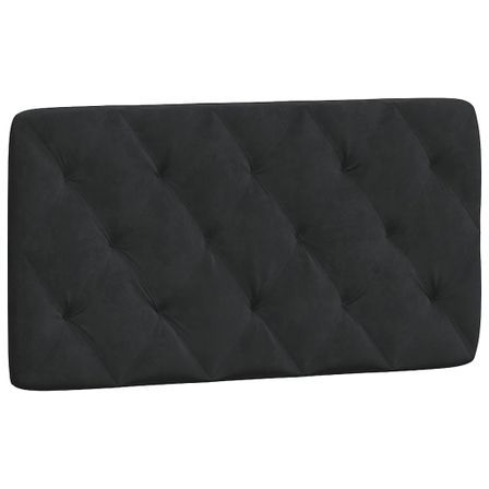 Coussin de tête de lit noir 100 cm velours