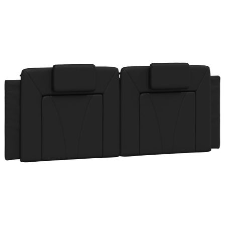 Coussin de tête de lit noir 120 cm similicuir