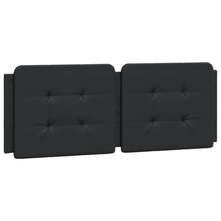 Coussin de tête de lit noir 120 cm similicuir