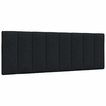 Coussin de tête de lit noir 120 cm tissu