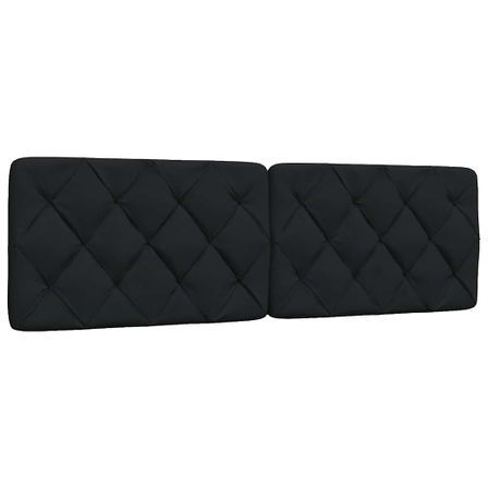 Coussin de tête de lit noir 160 cm tissu