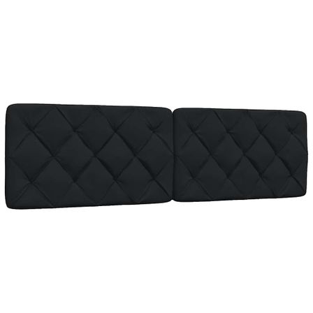 Coussin de tête de lit noir 180 cm tissu