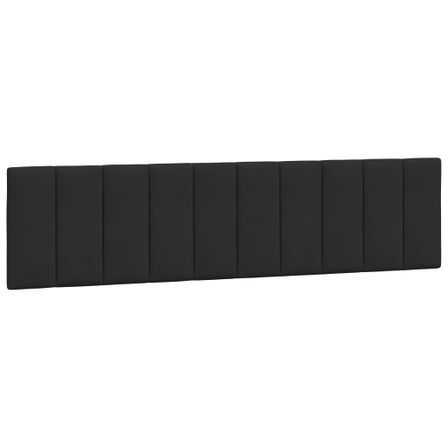 Coussin de tête de lit noir 200 cm velours