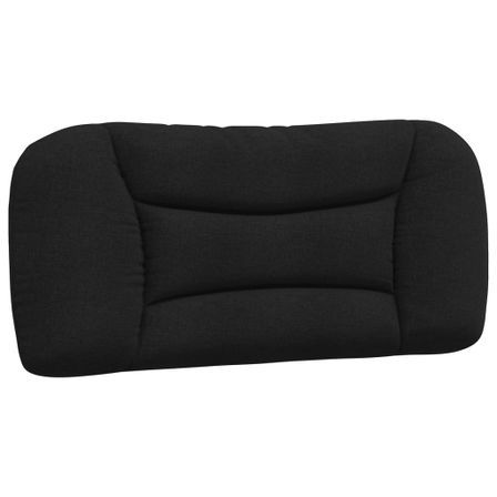 Coussin de tête de lit noir 80 cm tissu