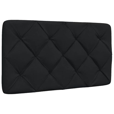 Coussin de tête de lit noir 80 cm tissu