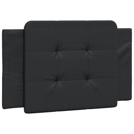 Coussin de tête de lit noir 90 cm similicuir