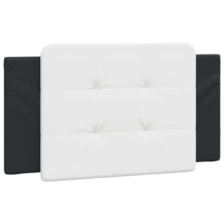 Coussin de tête de lit noir et blanc 100 cm similicuir