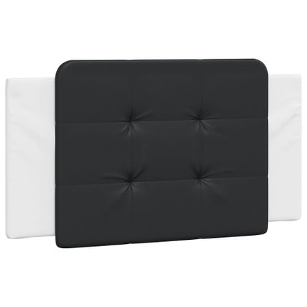 Coussin de tête de lit noir et blanc 100 cm similicuir