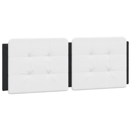 Coussin de tête de lit noir et blanc 120 cm similicuir