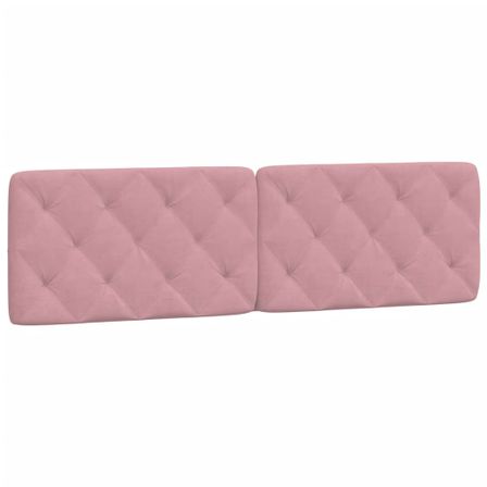 Coussin de tête de lit rose 180 cm velours