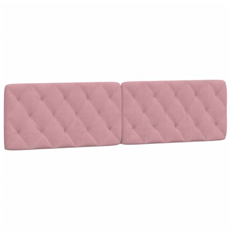 Coussin de tête de lit rose 200 cm velours
