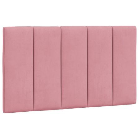 Coussin de tête de lit rose 80 cm velours