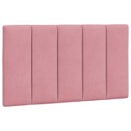 Coussin de tête de lit rose 90 cm velours