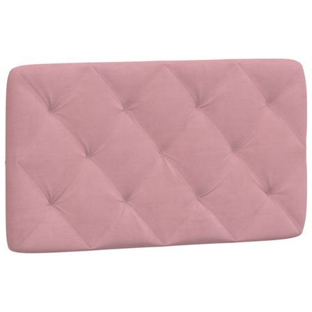 Coussin de tête de lit rose 90 cm velours