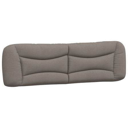 Coussin de tête de lit taupe 180 cm tissu