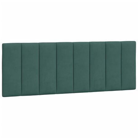 Coussin de tête de lit vert foncé 140 cm velours