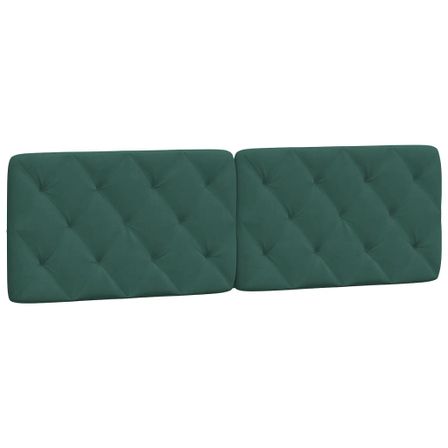 Coussin de tête de lit vert foncé 160 cm velours