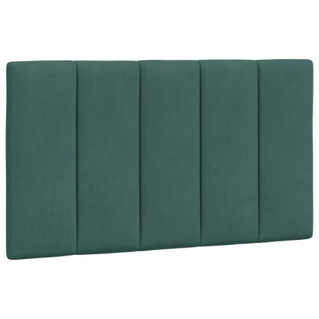 Coussin de tête de lit vert foncé 80 cm velours