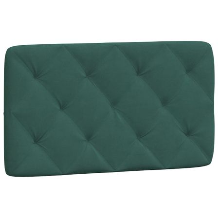 Coussin de tête de lit vert foncé 90 cm velours
