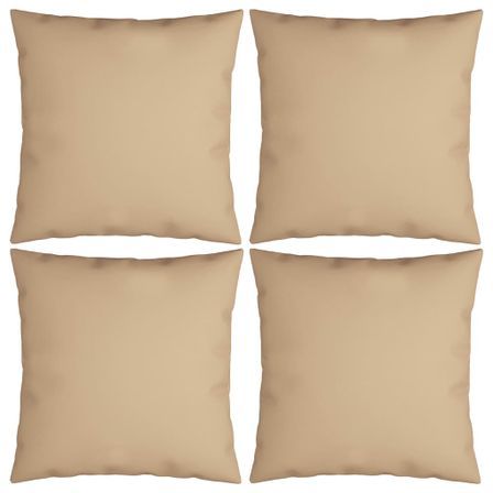 Coussins décoratifs 4 pcs Beige 40x40 cm Tissu