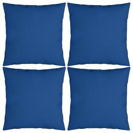 Coussins décoratifs 4 pcs Bleu royal 40x40 cm Tissu