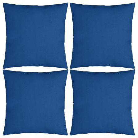 Coussins décoratifs 4 pcs Bleu royal 50x50 cm Tissu