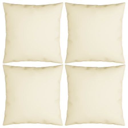 Coussins décoratifs 4 pcs Crème 50x50 cm Tissu