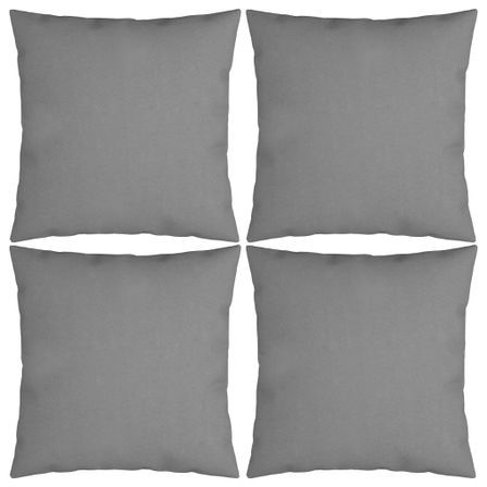 Coussins décoratifs 4 pcs Gris 40x40 cm Tissu